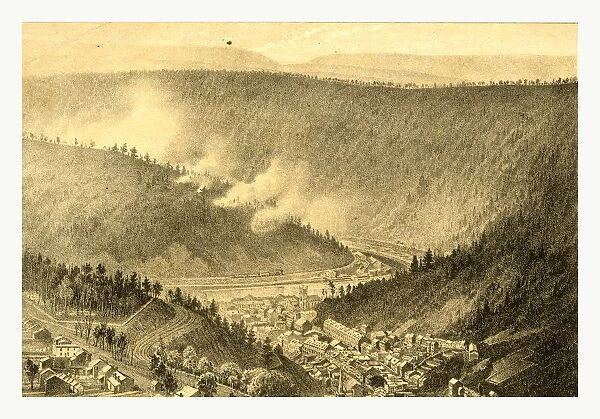 Birds Eye View Showing Mauch Chunk