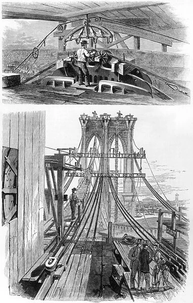 Brooklyn Suspension Bridge, New York, designed and built by John Augustus Roebling