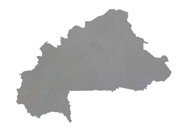 Burkina Faso, Relief Map