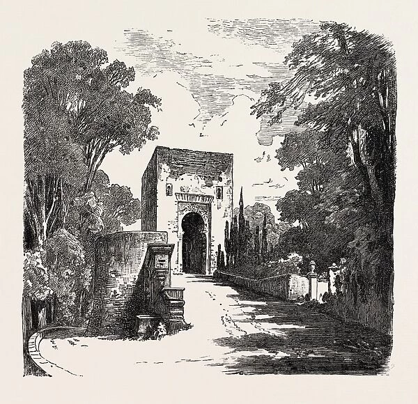 The Burning Of The Alhambra At Granada: The Gate Of Justice