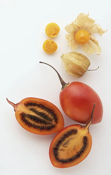 Cyphomandra betacea, Tamarillos, and Physalis peruviana, Physalis or Cape Gooseberries