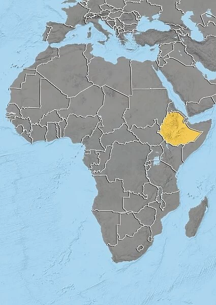 Democratic Republic of Congo, Relief Map