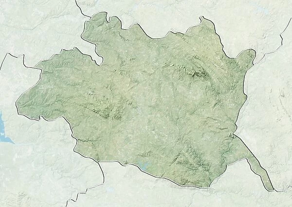 District of Evora, Portugal, Relief Map