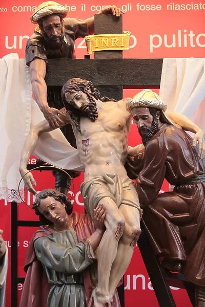 Detail of Easter week float displayed during World Youth Day