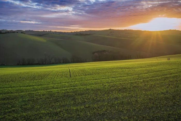Framed Print : Countryside landscape Print, Macerata, Marche region Framed Print : Countryside landscape Print, Macerata, Marche region