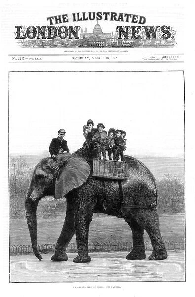 A Farewell Ride on Jumbo at the Zoo. This large African elephant was sold