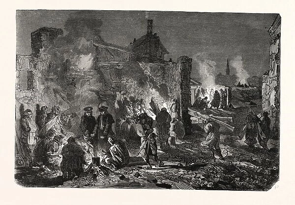 Franco-Prussian War: Bivouac of French troops on the night of 1 to 2 December at Champigny