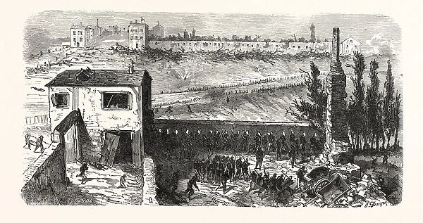 Franco-Prussian War: View of the soap factory in Le Bourget during their occupation