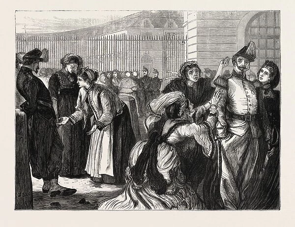 The Franco-Prussian War: Women Trying to See the Prisoners at Versailles, France, 1871