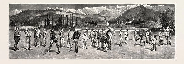 Golf At Pau France Engraving 1884