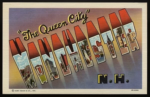 Greeting Card from Manchester, New Hampshire. ca. 1944, Manchester, New Hampshire, USA, Greeting Card from Manchester, New Hampshire
