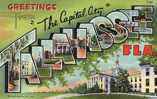 Greeting Card from Tallahassee, Florida. ca. 1942, Tallahassee, Florida, USA, Greeting Card from Tallahassee, Florida