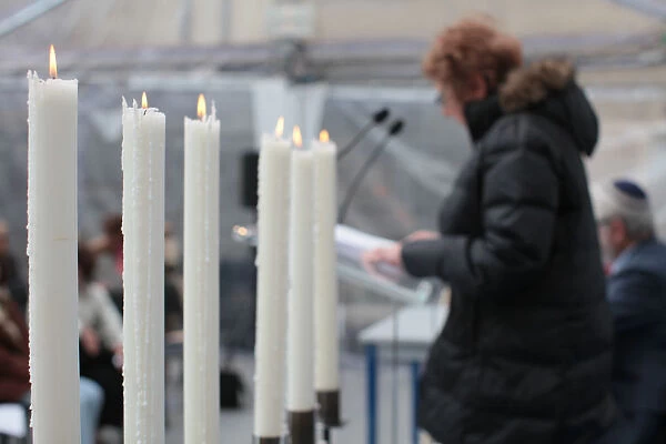 Holocaust day at the Paris Holocaust memorial