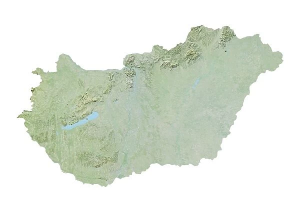 Hungary, Relief Map