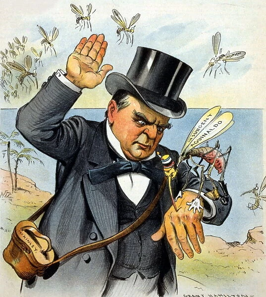 Illustration called Hit him hard 1899
