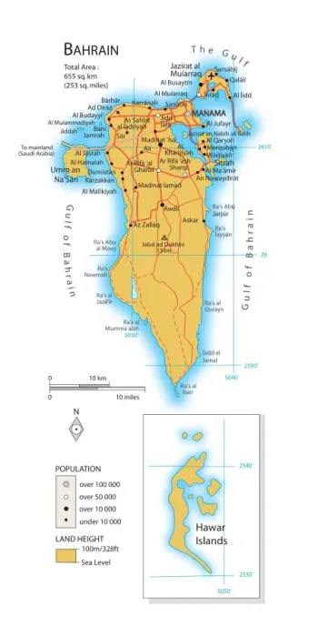 Framed Print : Bahrain Map Print Framed Print : Bahrain Map Print