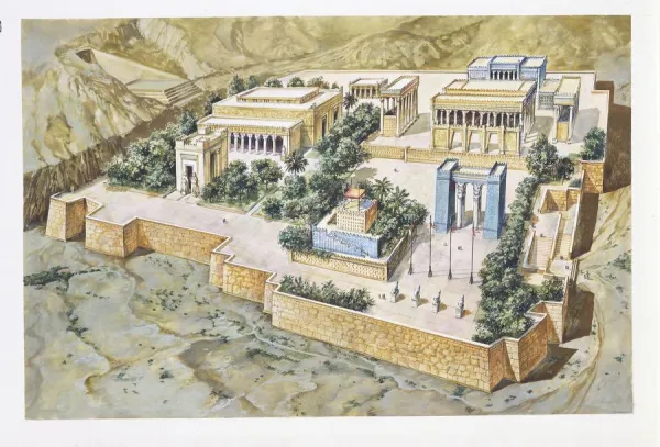 Iran, Persia, Reconstruction of Persepolis, illustration