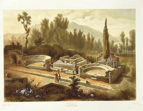 Italy, Pompeii, Street of Tombs by Fausto and Felice Niccolini, Volume II, Table VII