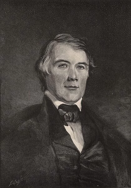 James Pollard Espy (1785-1860), American meteorologist, known as the Storm King. Engraving, 1896
