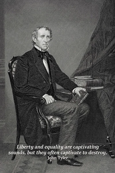 John Tyler 1790 to 1862. 10th president of the United States 1841 to 1845 From painting by Alonzo Chappel