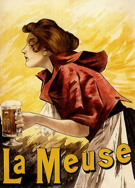 La Meuse. Poster for La Meuse Beer