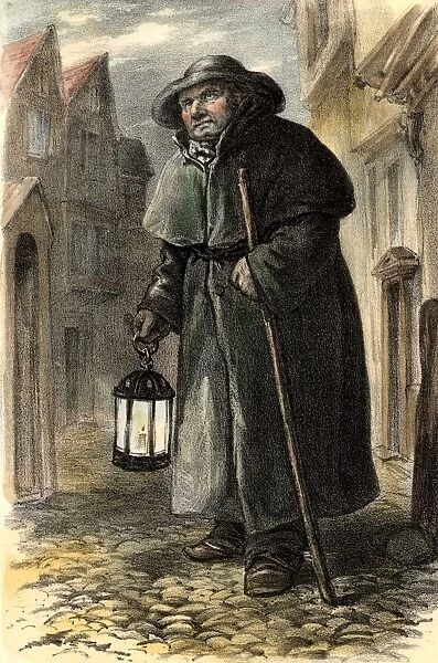 London nightwatchman, or Charlie, who patrolled the streets at night in the 18th century