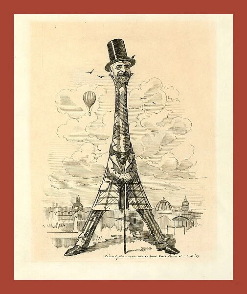 M. Eiffel, Our Artists Latest Tour De Force, June 29, 1889, Sambourne, Linley, 1844-1910