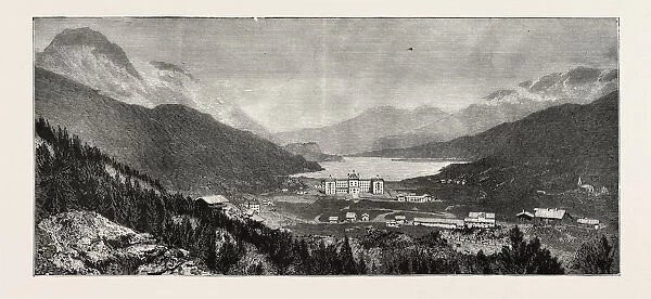 The Maloja Valley, A New Health Resort In The Upper Engadine, Switzerland, Engraving 1884