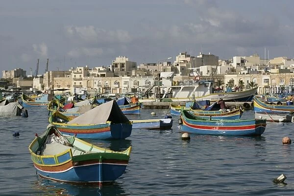 Malta, Marsaxlokk, harbour at fishing village