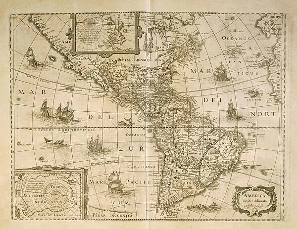 Map of the Americas by Henricus Hondius, 1631