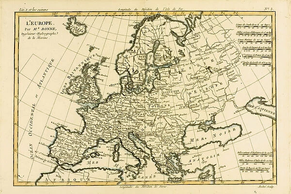 Map of Europe, circa 1760. From Atlas de Toutes Les Parties Connues du Globe Terrestre