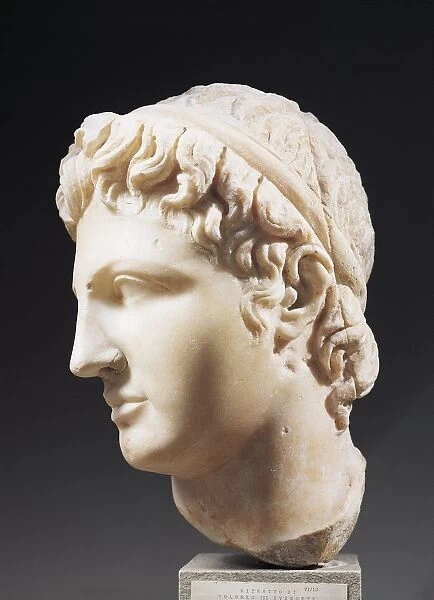 Marble head of Ptolemy III Euergetes, King of Egypt