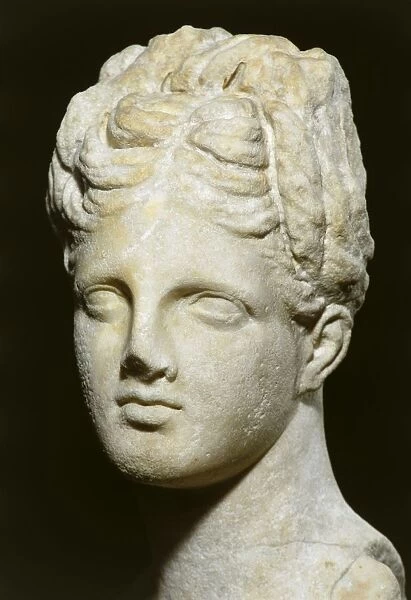Marble head of young woman