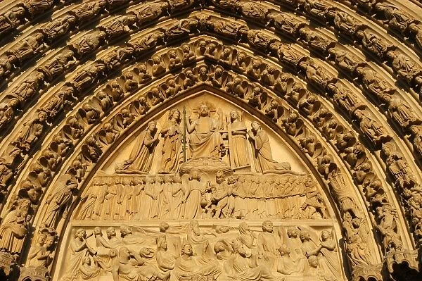 Notre Dame of Paris cathedral Judgment gate tympanum