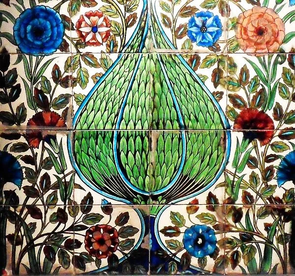 Ornamental Tile Panel 1889 A. D