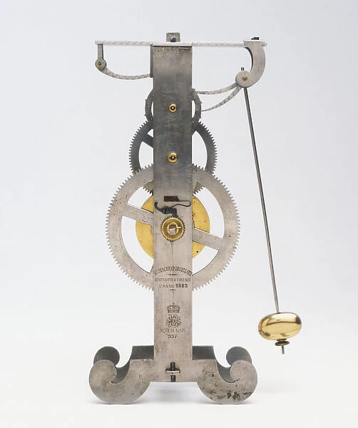 A pendulum clock built in 1883
