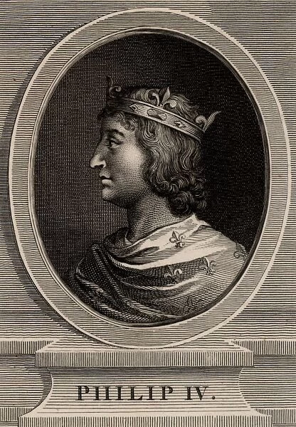 Philip IV, the Fair (1268-1314) a member of the Capetian dynasty, king of France from 1285