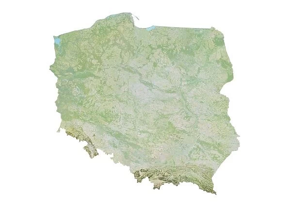 Poland, Relief Map