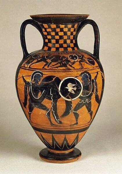 Pontic amphora depicting fighting warriors