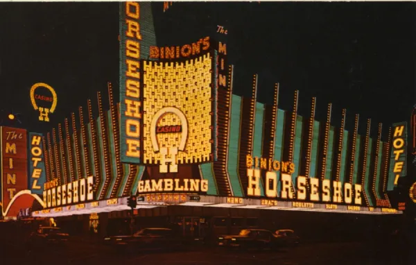 The Very Popular Horseshoe Club in Casino Center Downtown Las Vegas, Nevada