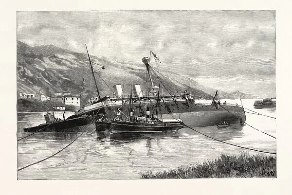 Position Of H. m. s. Howe At Ferrol After The First Attempt To Raise Her