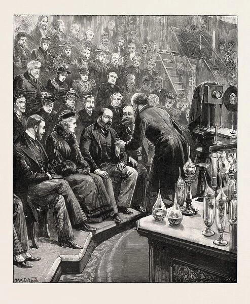 The Prince Of Wales And The Duke Of York At The Royal Institution: Professor Dewar Lecturing On Liquid Air