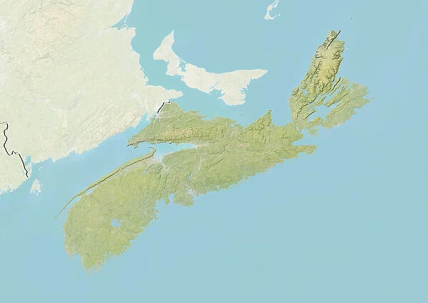 Province of Nova Scotia, Canada, Relief Map