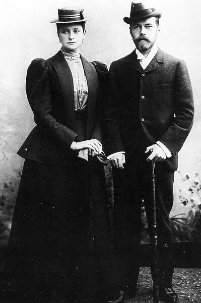 The royal couple of russia, tsar nicholas ll and tsarina alexandra fyodorovna