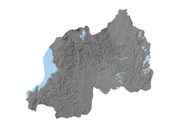 Rwanda, Relief Map