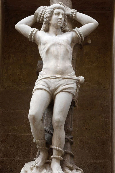 Saint Sebastian statue in Gallipoli Duomo