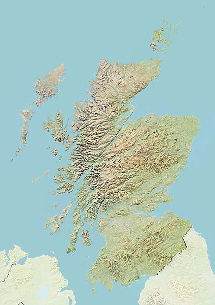 Scotland, United Kingdom, Relief Map