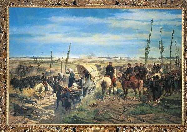 Second War of Independence - The Italian Field at the Battle of Magenta, 4 June 1859, painted by Giovanni Fattori, 1825-1908, oil on canvas, 1861-62