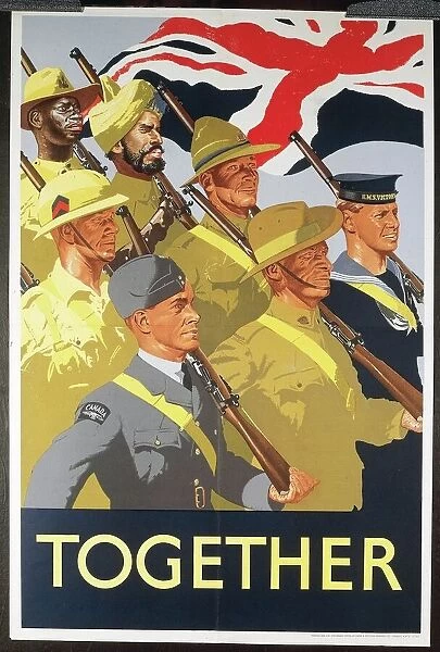 Second World War - Together, propaganda poster