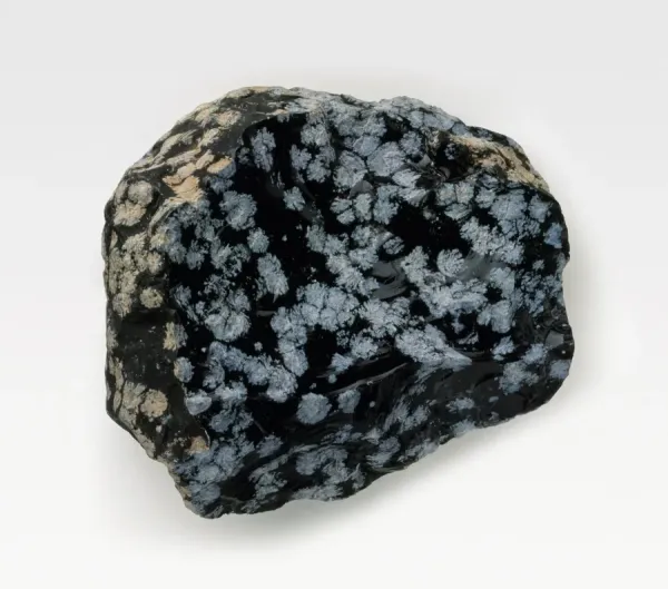 Snowflake Obisidian A Type Of Volcanic Rock Print